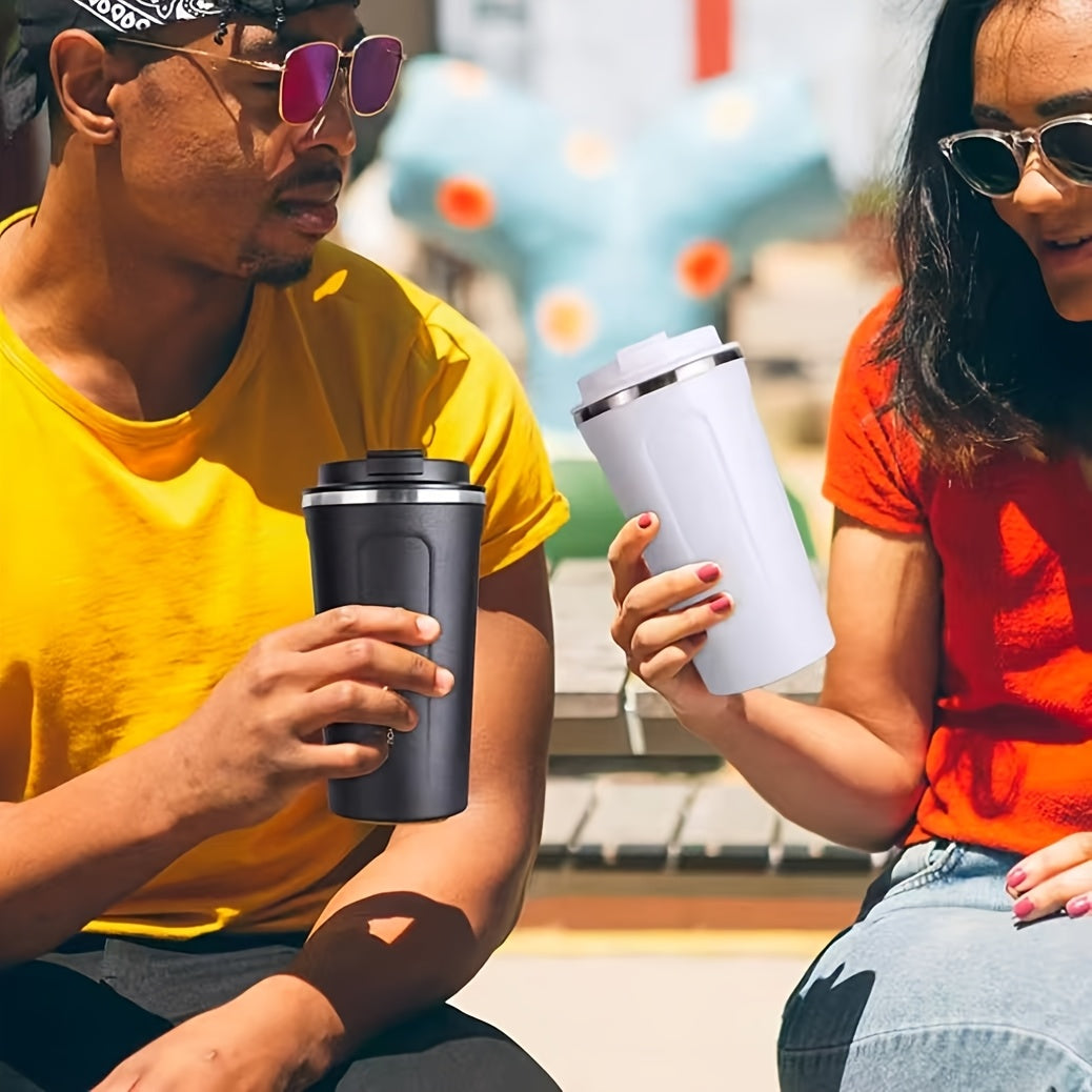 Stainless Steel Travel Mug 380ml Leakproof Reusable Tumbler for Hot Drinks