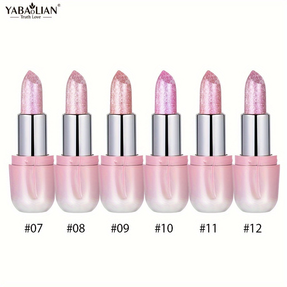 Women's 6-Color Shimmer Lipstick Set Waterproof Long-Lasting Bright Colors