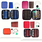 13-Piece Aluminum Oxide Detachable Ring Needle Set for Knitting Ropes and Sweaters in Azure