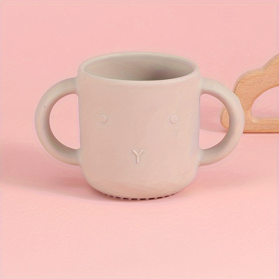 Vaso de silicona para niños de 5 oz con asa, libre de BPA, apto para alimentos, apto para lavavajillas, para mayores de 6 meses