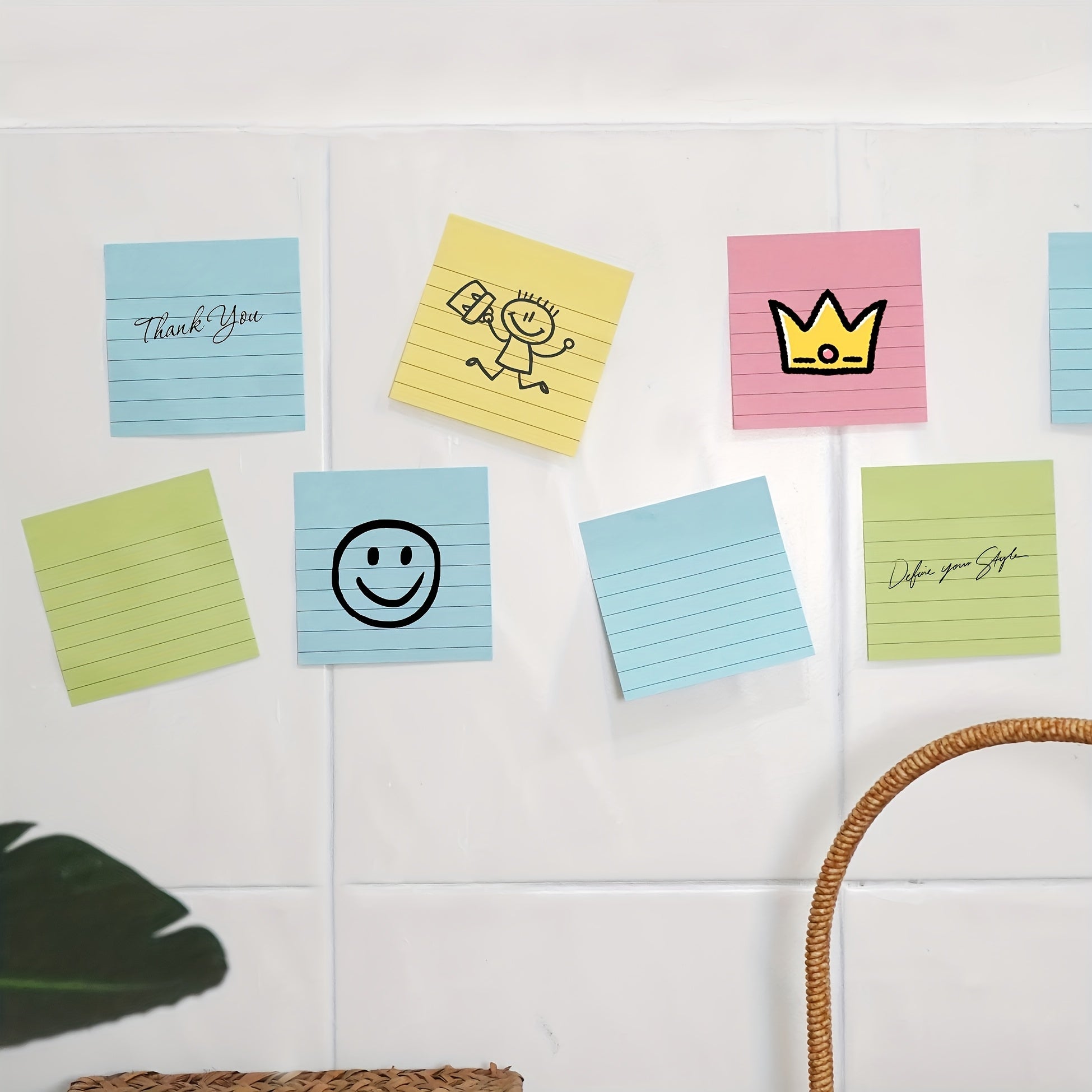 100-Sheet Sticky Note Pad with 4 Colors Compact Office School Supplies