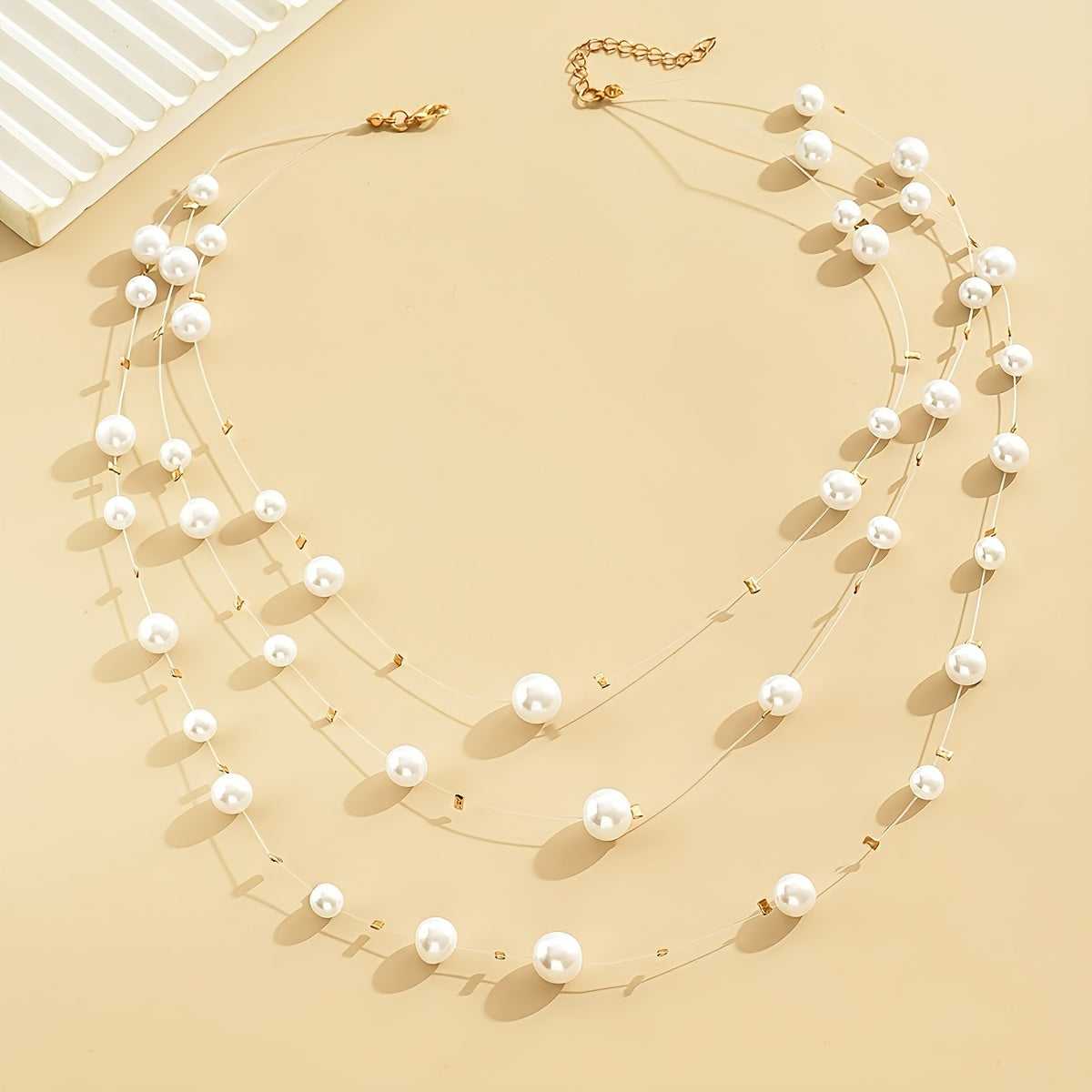 Women's Baroque Star Necklace with Imitation Pearls for Elegant Events
