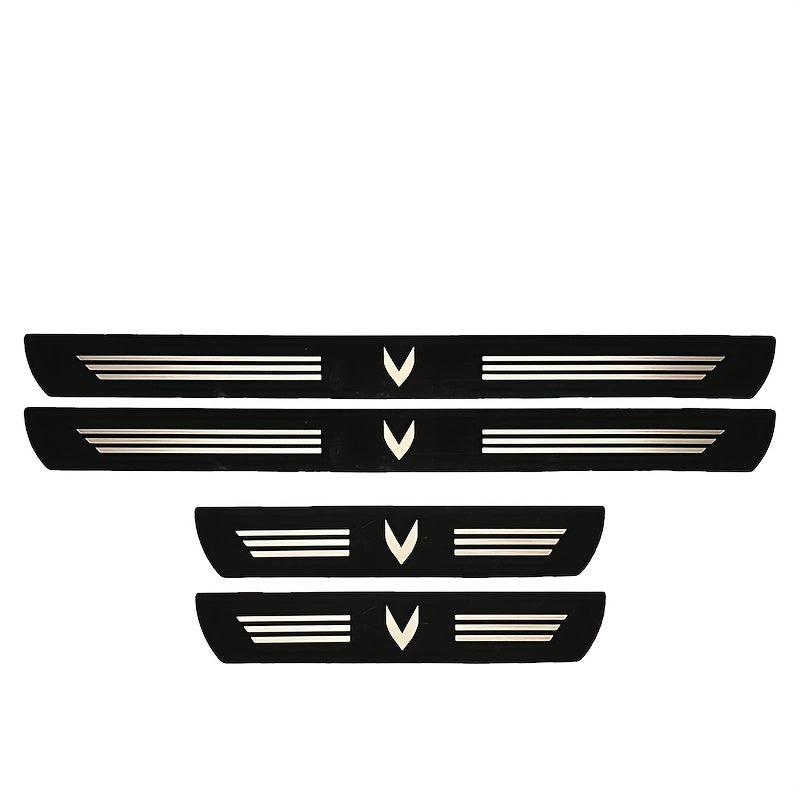 Car Interior Stainless Steel Threshold Trim, Anti-Scratch, Durable Footrest