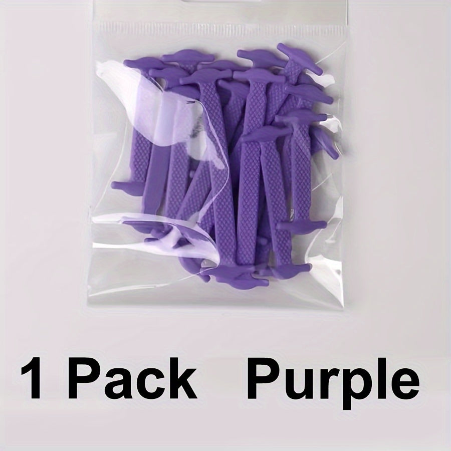 16pcs Silicone No-Tie Elastic Shoelaces for Sneakers and Casual Shoes