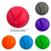Set of 6 Silicone Can Lids Reusable BPA-Free Covers for Soft Drinks and Juice