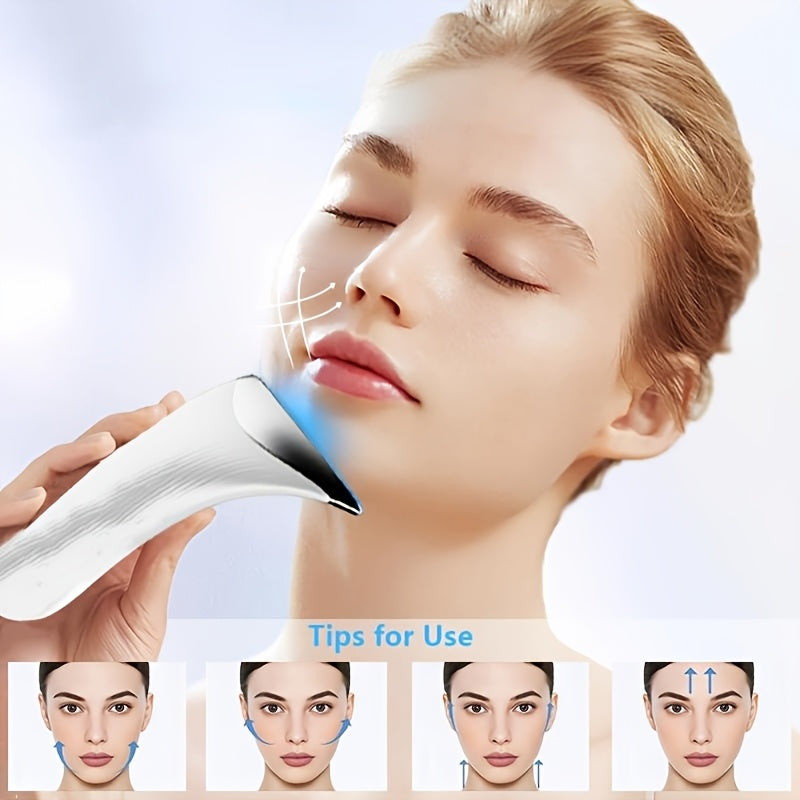 3-in-1 USB orqali zaryadlanadigan bo'yin va yuz massajchisi, issiqlik, vibratsiya va peshona rejimlari bilan. Lityum batareya bilan quvvatlanadi, bu ayollar uchun mukammal sovg'a.