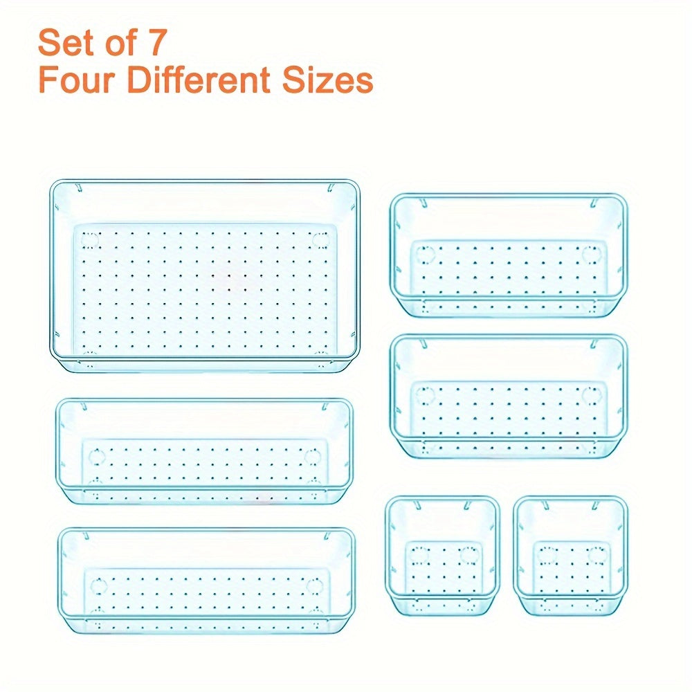 25pcs Multi-Functional Plastic Storage Box with Dividers for Organization