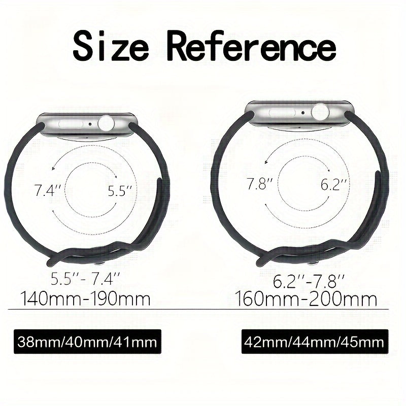 Silicone Sports Watch Band for Men Women Compatible with Apple Watch Series 1-8 Ultra SE 38mm-49mm Waterproof Replacement