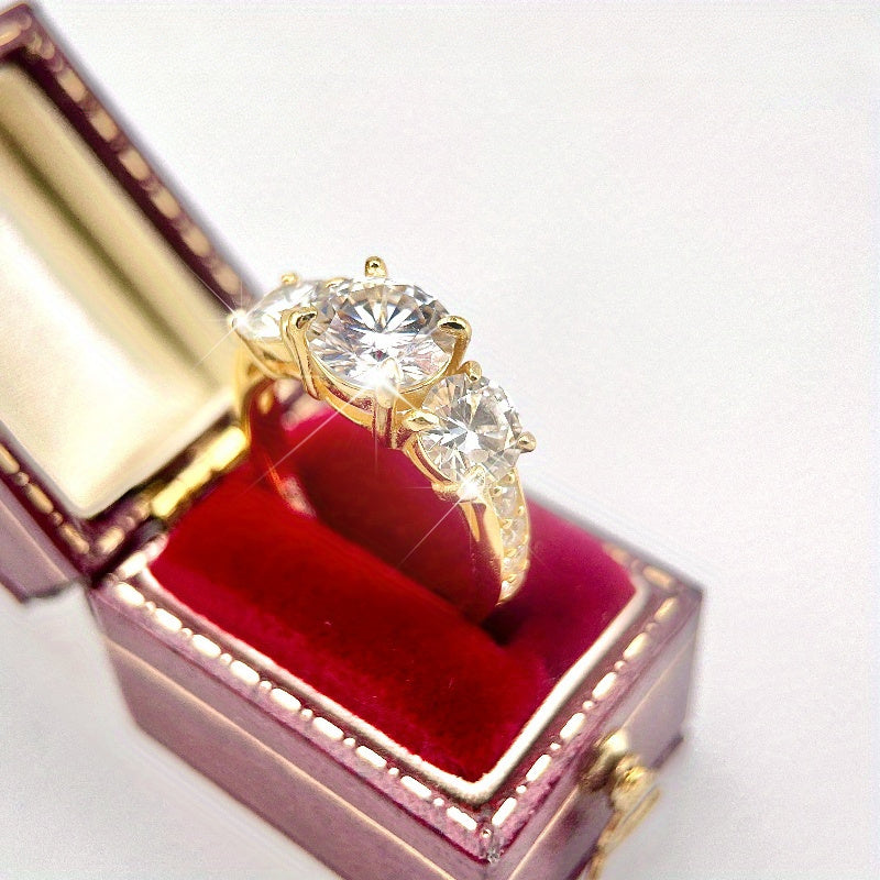 Sterling Silver Moissanite Engagement Ring 3.6 Carat Vintage Style Unisex