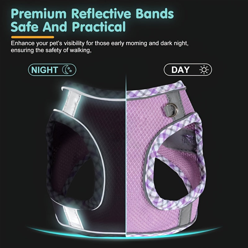 Breathable Pet Harness with Leash No Pull Puppy Walking Set Polyester Adjustable