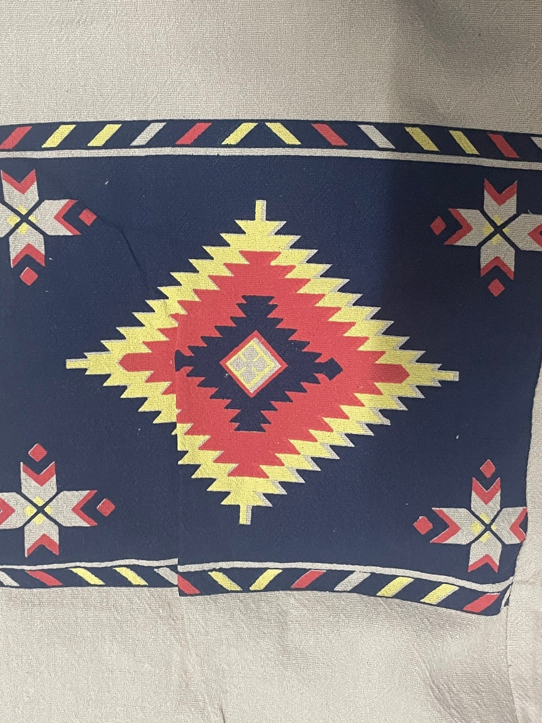 Men's Ethnic Casual Pants Cotton Polyester Geometric Pattern Drawstring Waist Regular Fit Spring Fall