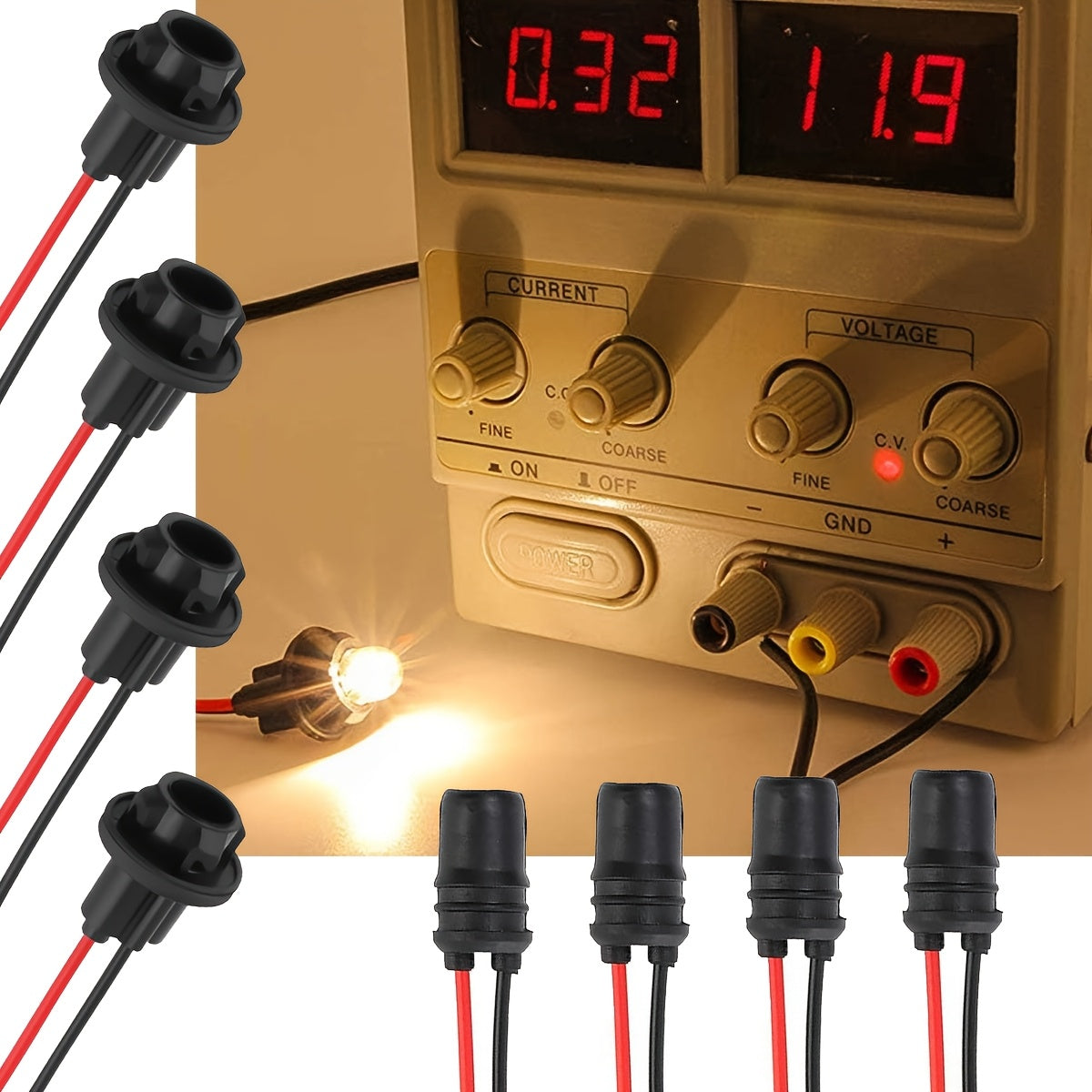 194 Bulb Socket Pre-Wired Connector for Car Dashboard and Fog Lights