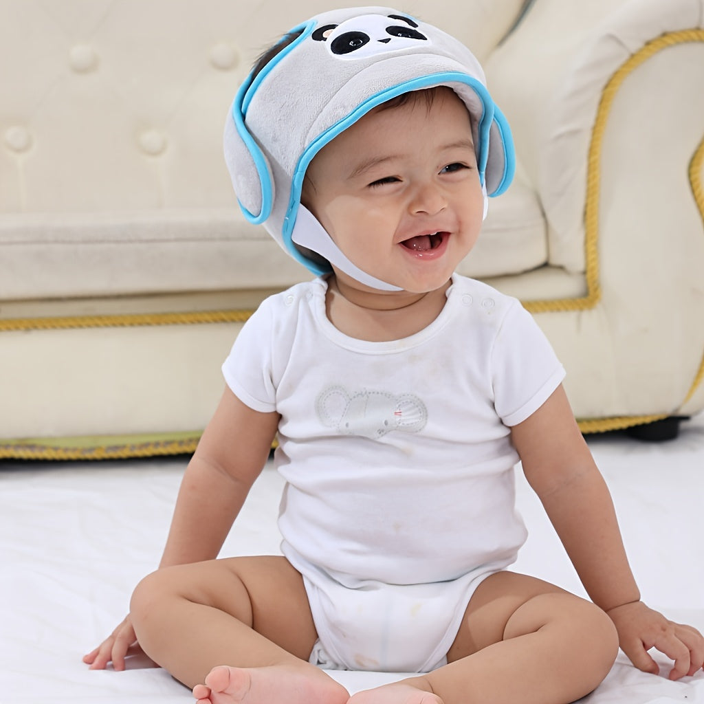 Baby Safety Helmet for Crawling and Walking Adjustable Breathable Soft Foam Panda Design for 6-24 Months