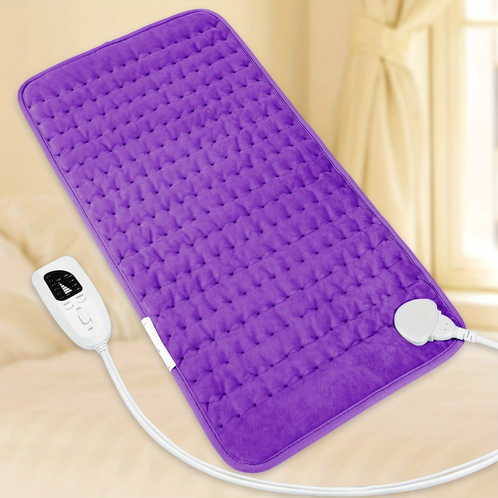 XL Heating Pad 6 Heat Levels 140°F Max 30x60 cm Flannel Washable