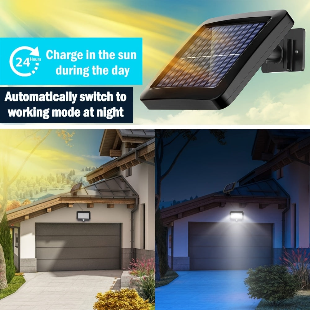 2pcs Solar Wall Light with Motion Sensor 56 LED Outdoor Security Sconce