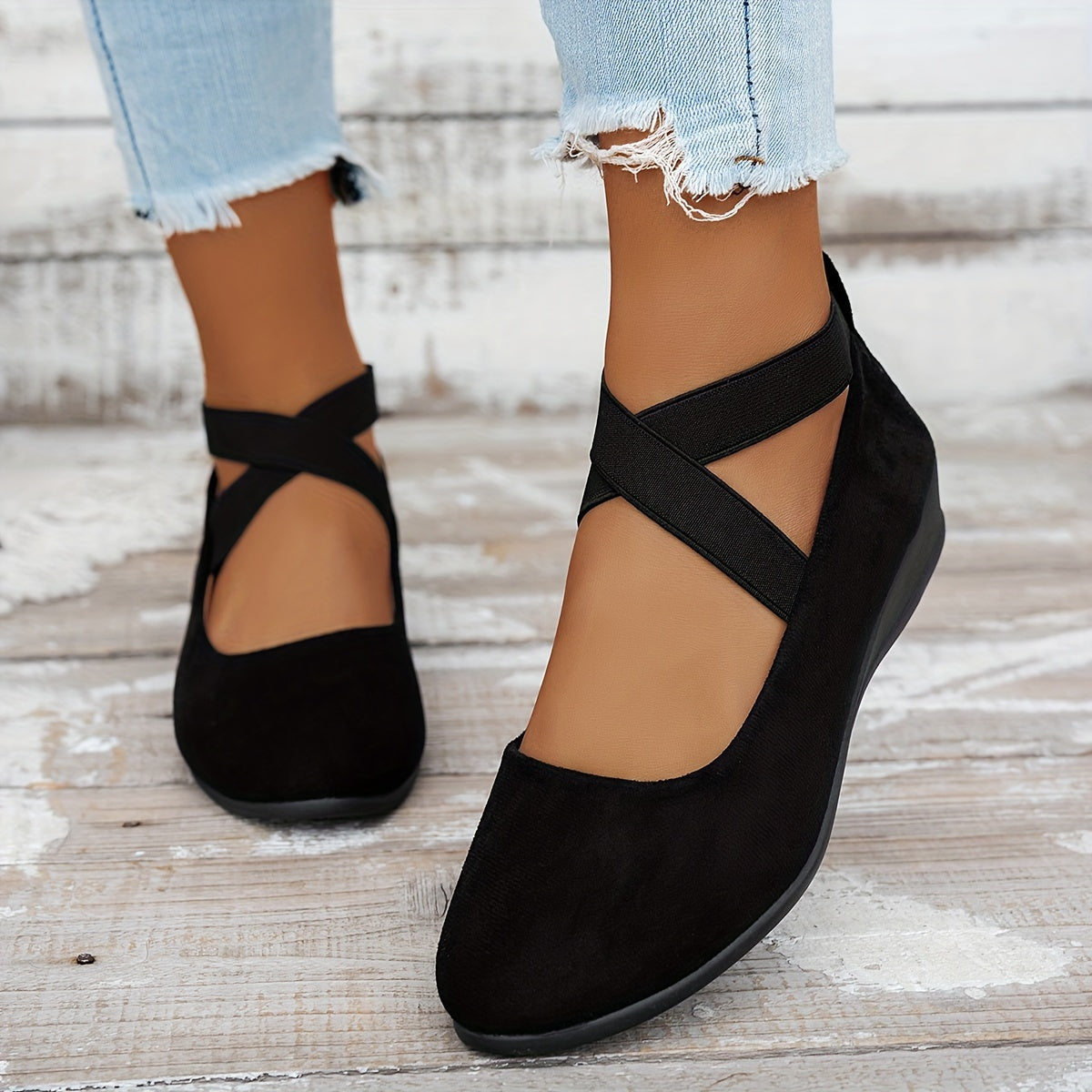 Женские балетки-лодочки на платформе с однотонным цветом, дышащий флис, универсальные для всех сезонов