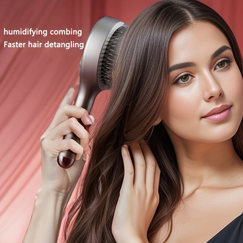 Vibrating Hair Comb with Spray Humidifier for Men and Women Long and Short Hair