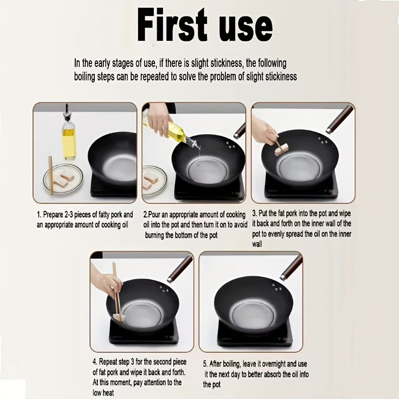 Надежная чугунная сковорода - 27,94 см молотая антипригарная глубокая сковорода, ручной ковки для индукционных, газовых, электрических и галогенных плит - Универсальная кухонная посуда