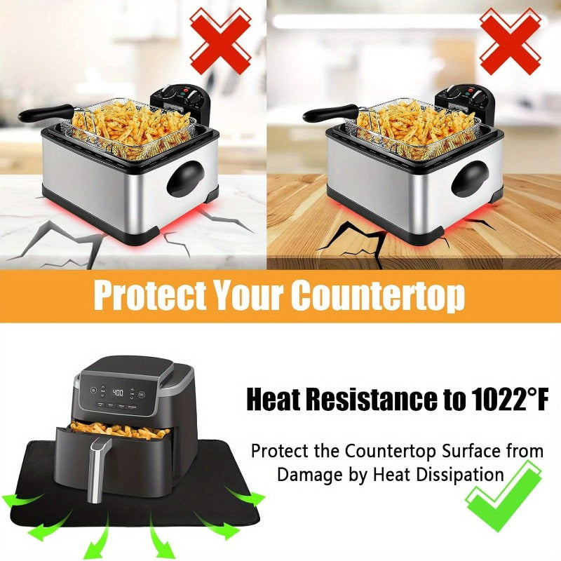 Ko'p funksiyali oshxona matosi, havo fritözlari, chuqur fritözlar va pechlar uchun issiqqa chidamli - kvartsa ish stolini himoya qiladi, ilg'or sintetik tolalar texnologiyasi bilan tayyorlangan, uyda pishirish uchun zaruriy aksessuar.