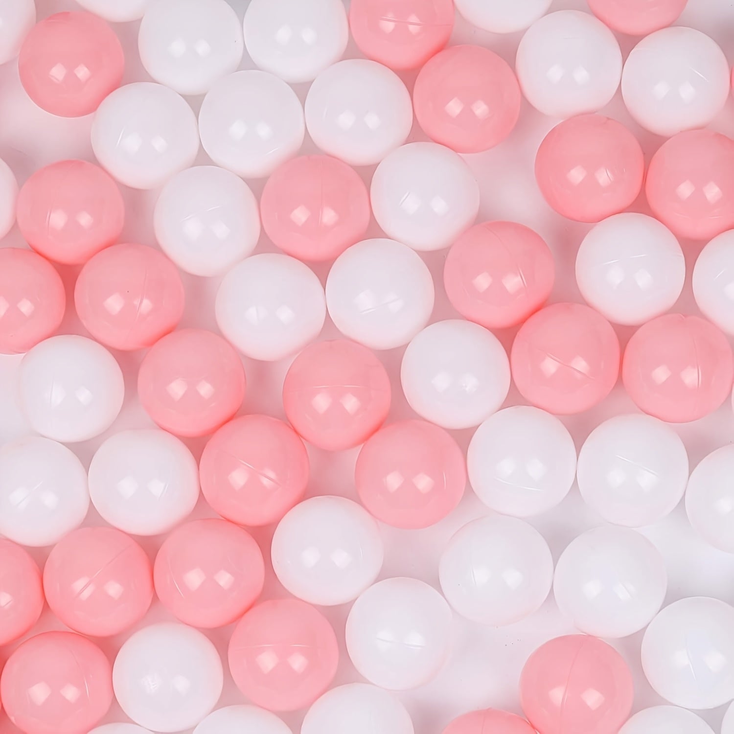 100pcs Pink and White Ball Pit Balls for Kids Non-Toxic PP for Children Ages 3-12