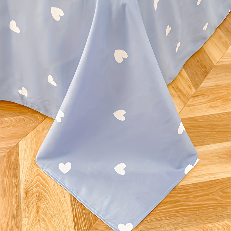 4PCS Cartoon Heart Bear Bedding Set Polyester Animal Theme All-Season Bed Linen