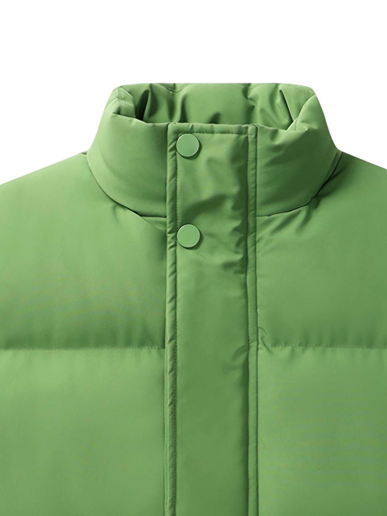 Men's Plus Size Casual Padded Vest with Stand Collar Loose Fit for Fall Winter