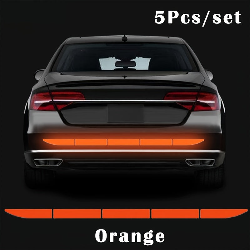 5Pcs Car Reflective Warning Stickers Rear Collision Prevention Safety Cover