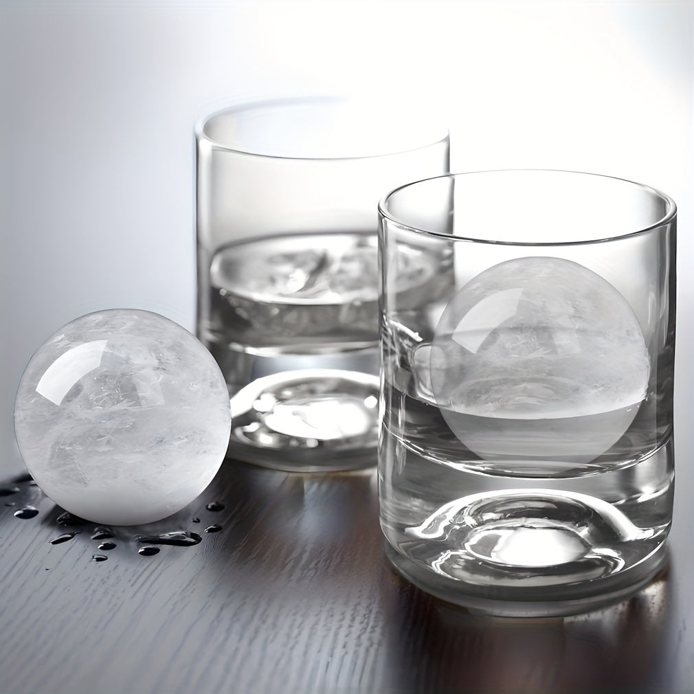 Ice Cube Tray with Funnel for Ice Balls Large Silicone Mould for Cocktails Whiskey Bourbon Juice