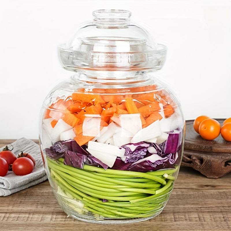 Glass Fermentation Jar with Water Seal 1500ml 2500ml for Pickling Sauerkraut Kimchi