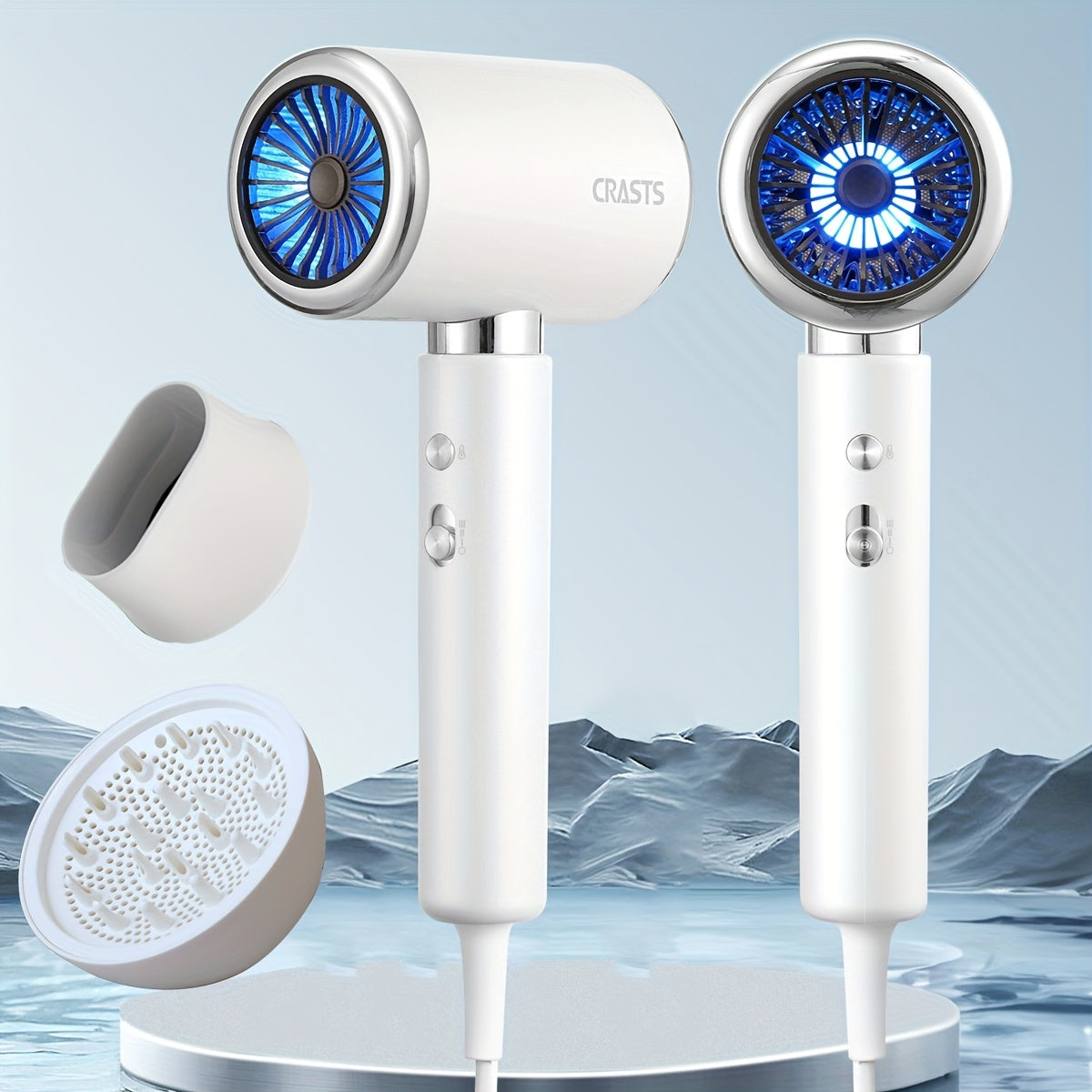 Electric Hair Dryer 2000W Quiet Strong Wind Negative Ion Hair Care with Nozzle