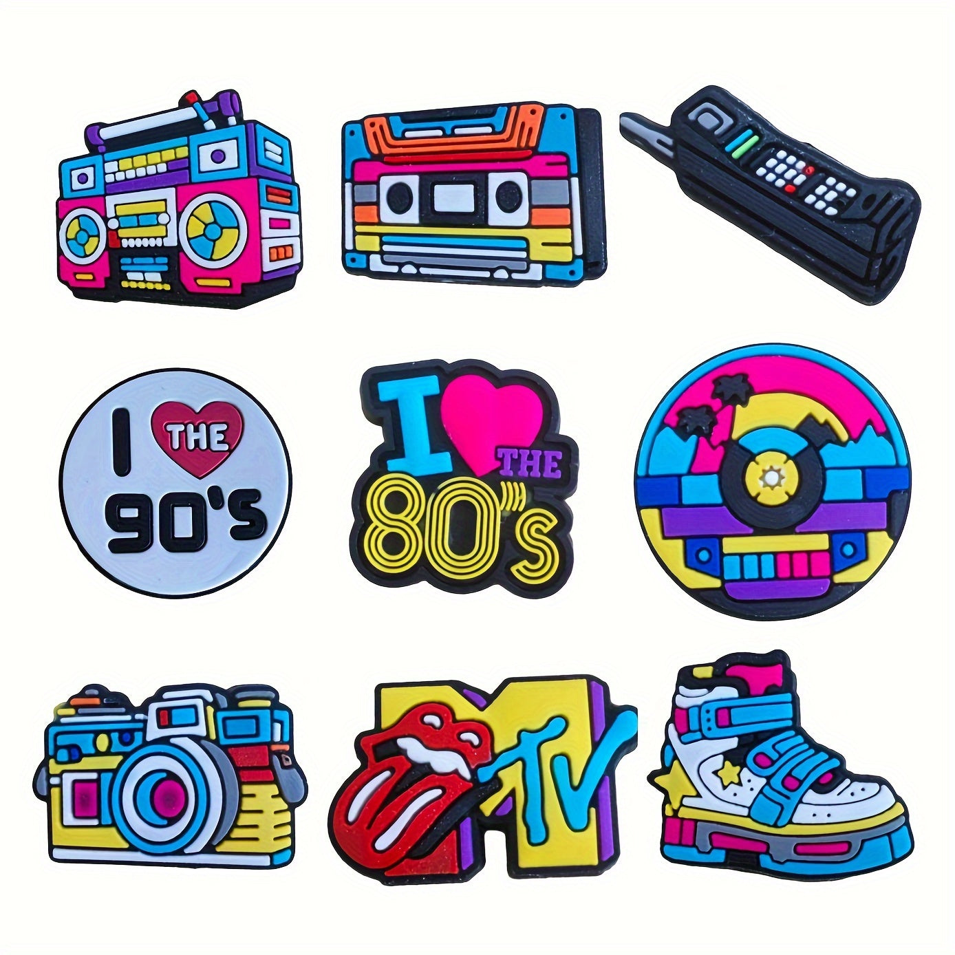 Unisex Kids PVC Shoe Charms 7-26pcs Colorful Cartoon Accessories for DIY and Crafts