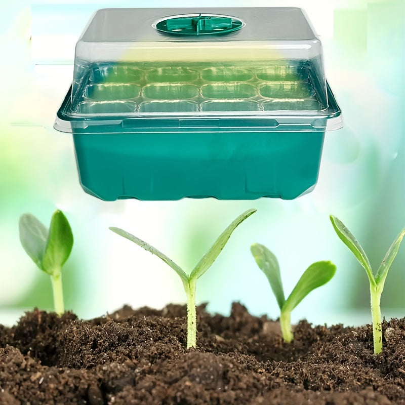 Seedling Starter Kit with Lighting, Cultivation Holes, Tools, Labels and Mats for Plants