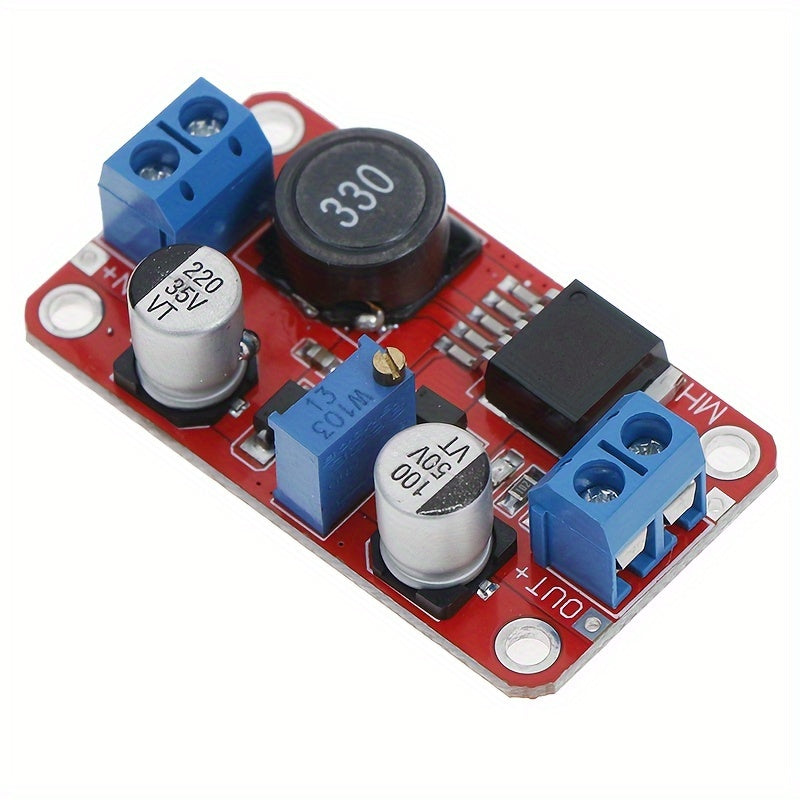 Módulo convertidor de voltaje elevador DC-DC ajustable de 3V-35V a 5V-40V, metálico, sin batería