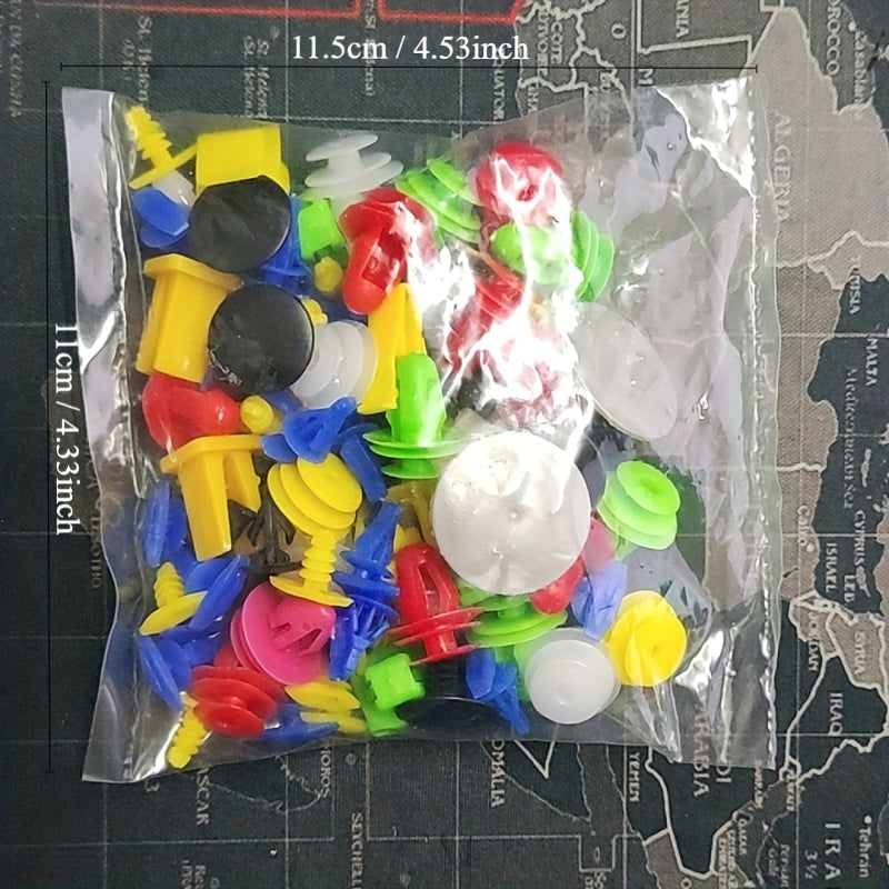 50/100 Pcs Universal Plastic Car Fastener Clips Durable Push-Through Auto Panel Bumper
