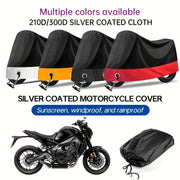 190T Polyester Taffeta Motorcycle Cover Sun Sand Dust Resistant for Bikes and Bicycles