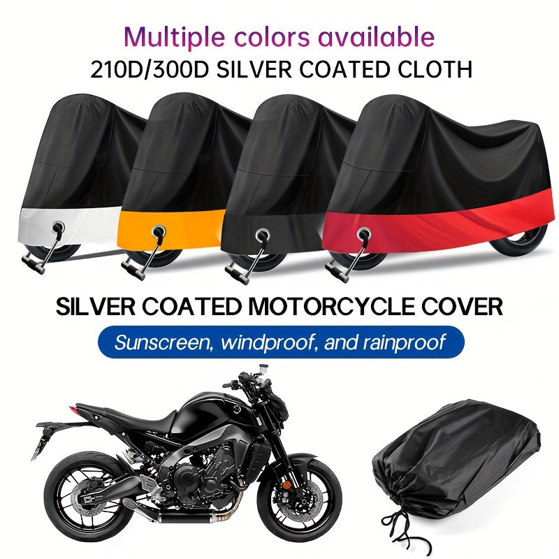 190T Polyester Taffeta Motorcycle Cover Sun Sand Dust Resistant for Bikes and Bicycles