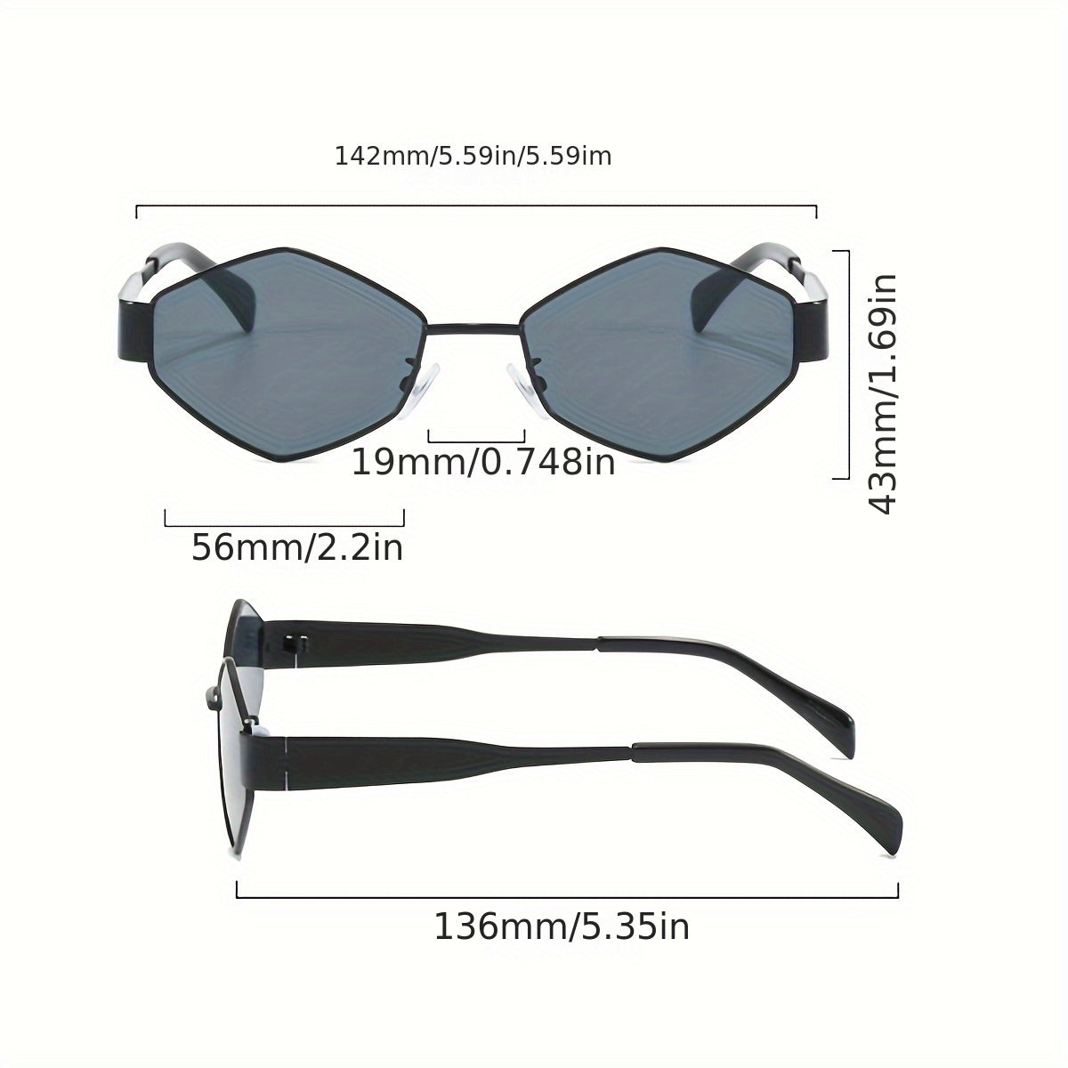 Women's Metal Frame Colored Glasses for Outdoor Activities and Travel