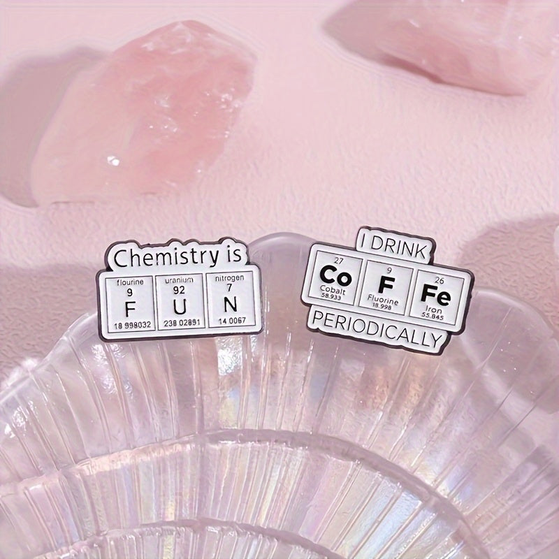Set of 20 Science Enamel Pins Beakers Gene Chains Elements Lab Brooches for Hats Backpacks