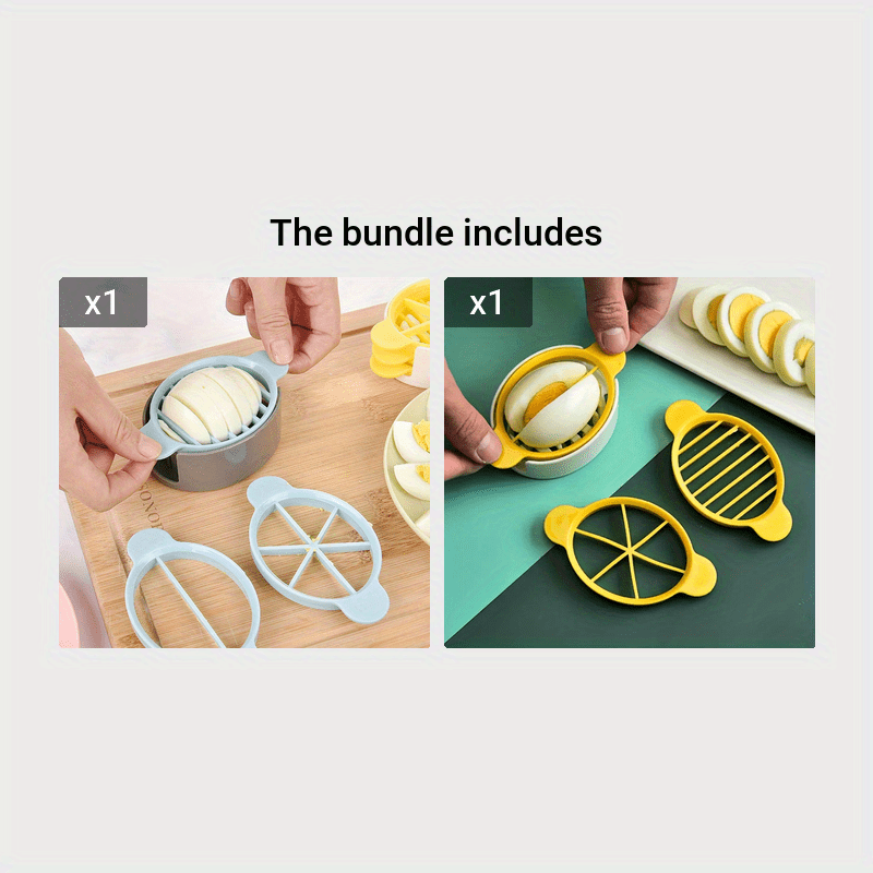 3-in-1 tuxum kesgich, oshxona asbobi, qattiq pishgan tuxumlar, mevalar uchun, elektrsiz