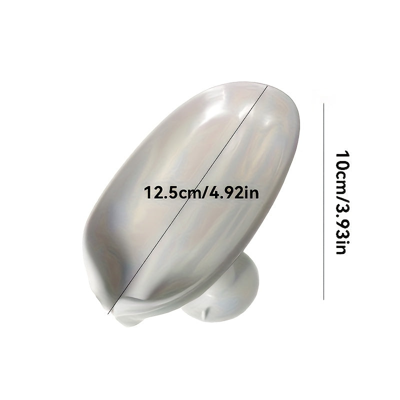 Oval Plastic Soap Dish with Self-Draining Design for Bathroom Decor