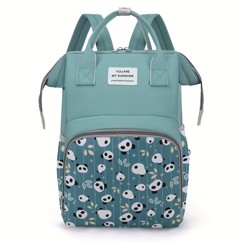 Stylish Mother Backpack for Young Mothers with Carriage Hook and Foreign Style Design