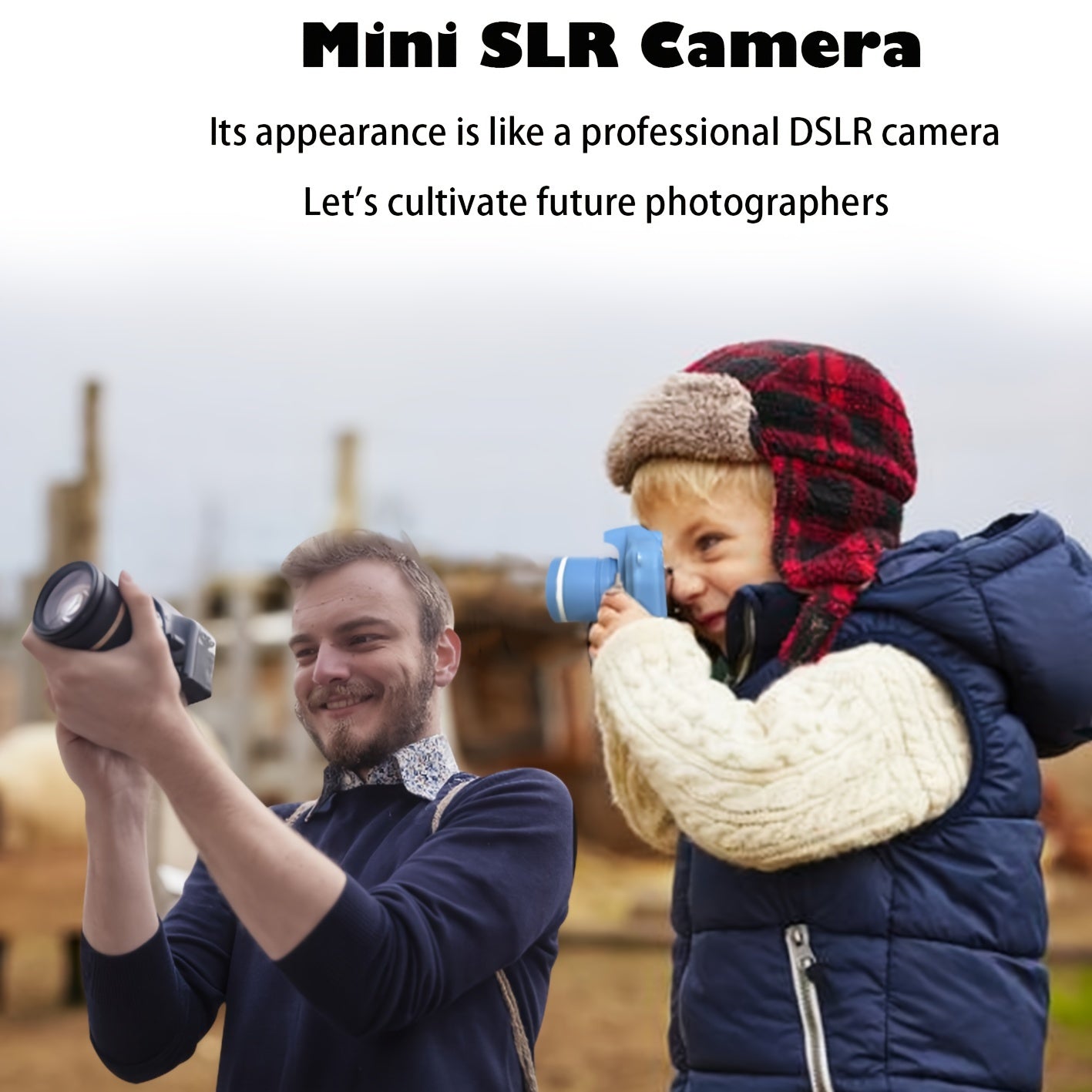 Kids Digital Camera with Long Lens 32GB Memory Card for Children Ages 3-12 Pink Purple Blue Black