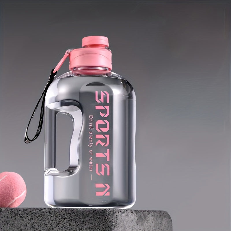 Large 1700ml Sports Water Bottle with Straw Durable PC Material for Gym Travel Camping