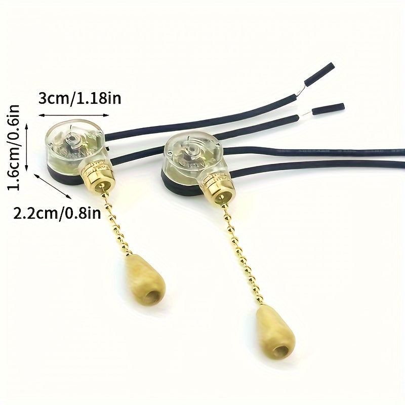 Pull Chain Light Switch for Ceiling Pendant Wall Lamps Battery-Free DIY Home Improvement Kit