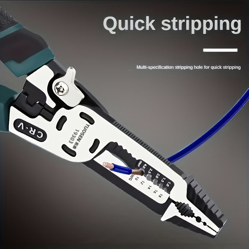 Multifunctional Cable Pliers Steel Wire Stripping Crimping Tool