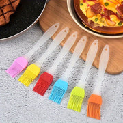6-Pack Silicone Basting Brushes Food-Grade Heat-Resistant Multi-Color 17cm Kitchen Utensils
