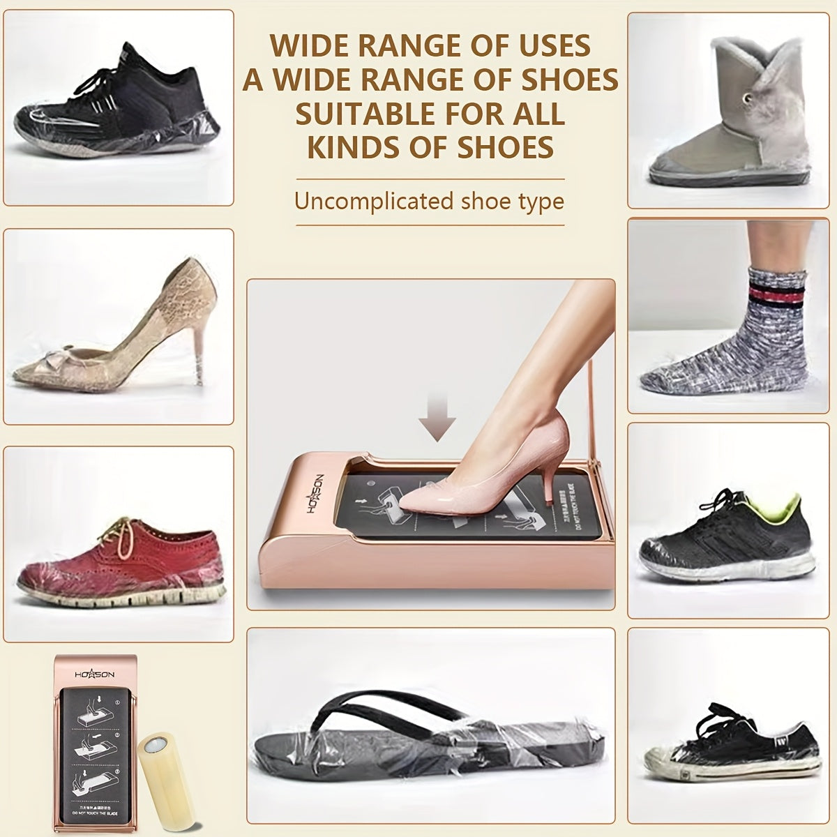 Disposable Shoe Cover Machine With Adhesive Film For Hygiene Floor Protection