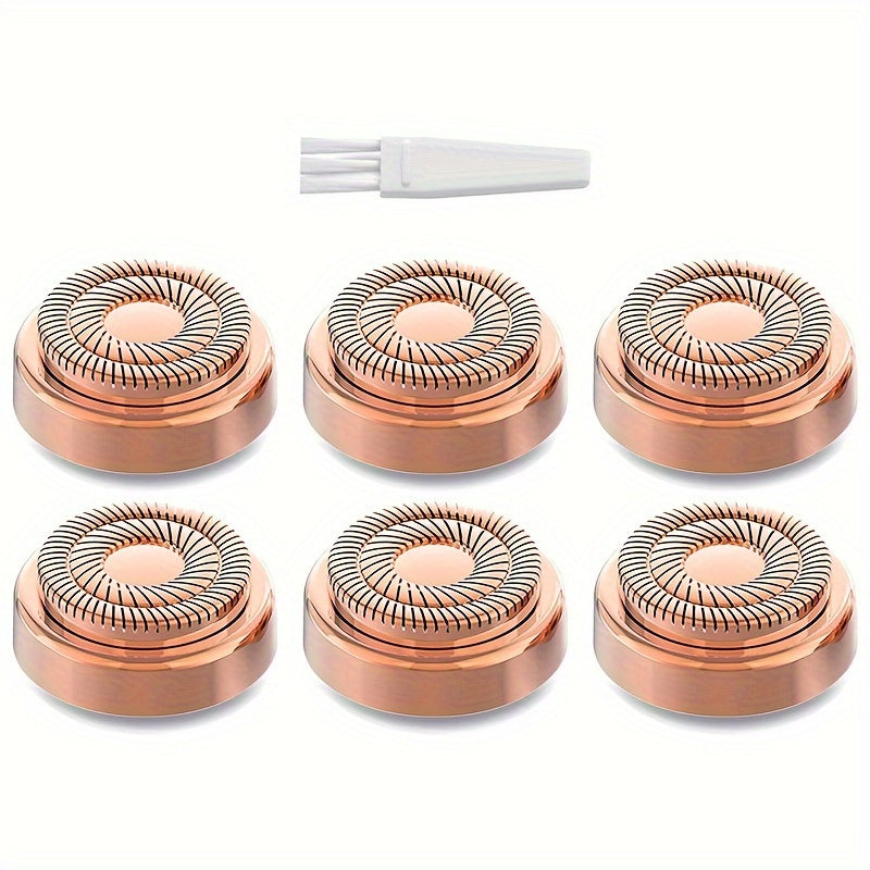 Facial Hair Remover Replacement Heads Set for Women, Metal, 2/4/6 Pack