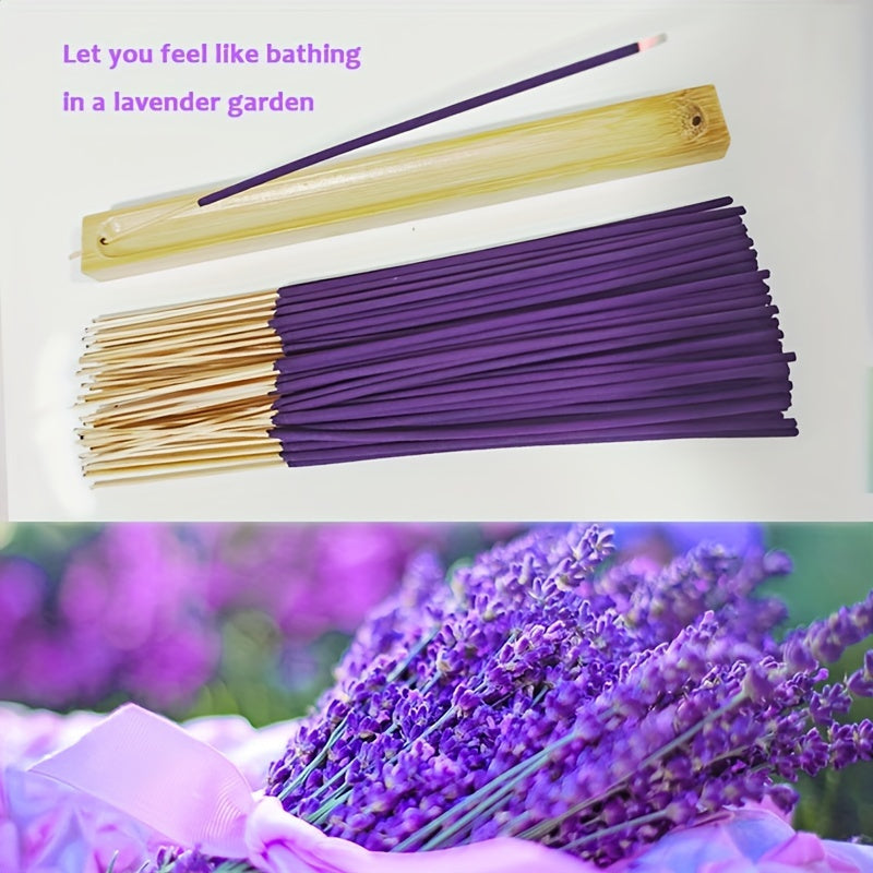 Lavender Incense Sticks 30/110pcs Bamboo Fragrance for Meditation Yoga Aromatherapy