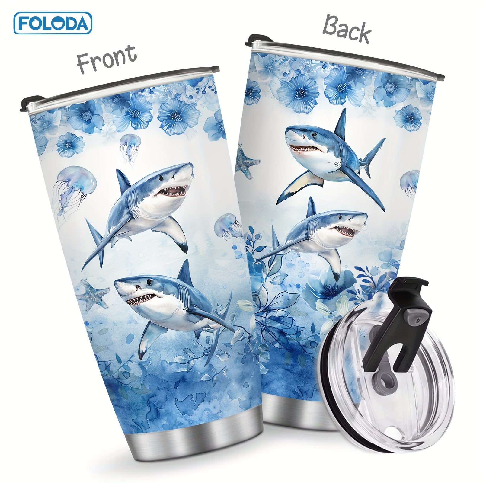 Stainless Steel Travel Mug with Sea Turtle Design for Women